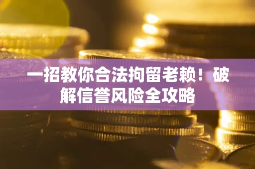 武汉一招教你合法拘留老赖！破解信誉风险全攻略